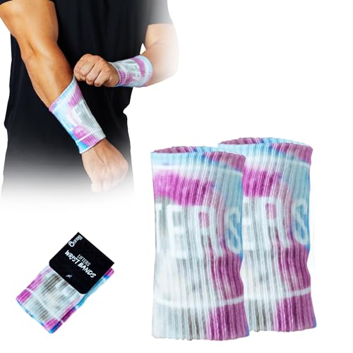 Lifters Wrist Bands Schweißbänder für Crossfit, Sport, Fitnessstudio (Blau/Pink) von Lifters