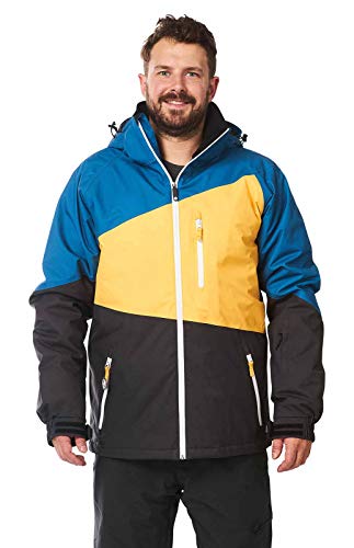 LIGHT BOARD CORP Erwachsene Sieben Jacke, Faience Blue/Mustard/Black, XS von LIGHT BOARD CORP