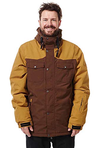 LIGHT BOARD CORP Herren Stanley Jacket, Dark Brown/Bone Brown, XS von LIGHT BOARD CORP