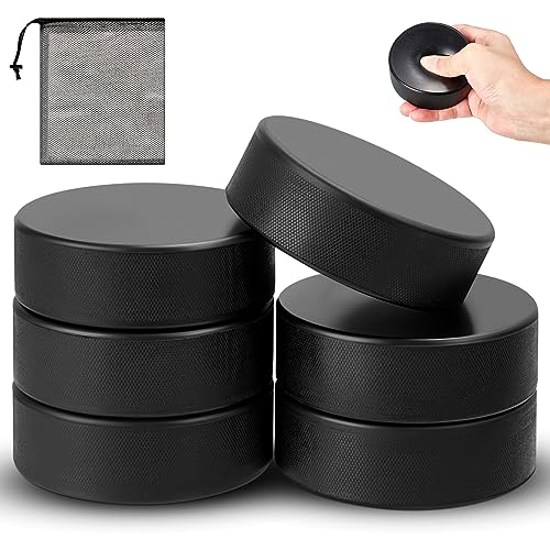 Liliful Sport-Schaumstoff-Eishockey-Pucks, 7,6 cm, zum Üben und klassisches Training, mit Netztasche, für den Innenbereich, leichtes Hockeyzubehör für Erwachsene, sichere offizielle Größe (schwarz), 6 Liliful Sport-Schaumstoff-Eishockey-Pucks, 7,6 cm, zum Üben und klassisches Training, mit Netztasche, für den Innenbereich, leichtes Hockeyzubehör für Erwachsene, sichere offizielle Größe (schwarz), 6 von Liliful