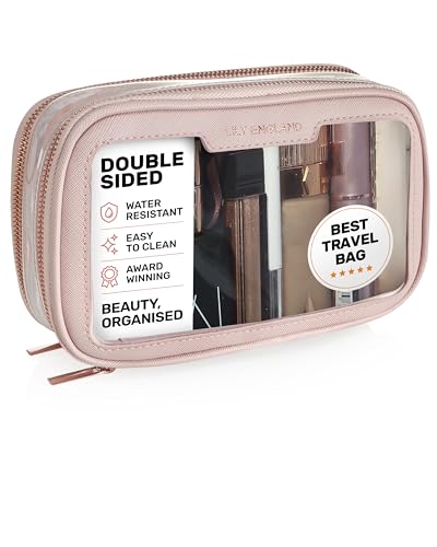 Lily England Kosmetiktasche Durchsichtig - Wasserfeste Kulturtasche, Durchsichtige Kosmetiktasche für Reisen und Alltag, Kulturbeutel Transparent für Frauen und Männer, Rosa Lily England Kosmetiktasche Durchsichtig - Wasserfeste Kulturtasche, Durchsichtige Kosmetiktasche für Reisen und Alltag, Kulturbeutel Transparent für Frauen und Männer, Rosa von Lily England