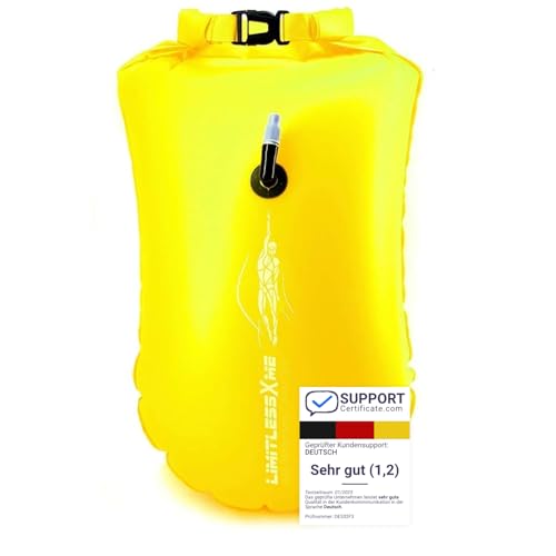 LimitlessXme Schwimmboje & Trockensack — 28l Gelb. Sicherheit beim Schwimmen, Open Water und Triathlon. Swimming Buoy, Swim Bubble, Schwimm Boj aufblasbar LimitlessXme Schwimmboje & Trockensack — 28l Gelb. Sicherheit beim Schwimmen, Open Water und Triathlon. Swimming Buoy, Swim Bubble, Schwimm Boj aufblasbar von LimitlessXme