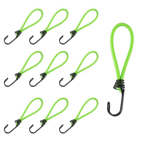 Limtula 10 Stück Zelt Bungee Seil Gummibänder Seilhaken Vielseitiges Outdoor Camping Gebundenes Seil Für Sicheres Outdoor Camping von Limtula