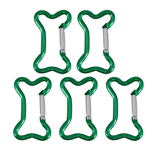 Limtula 5 x Metall-Schlüsselanhänger, Schnalle, Knochenform, Rucksäcke, Karabinerhaken, schnell aufzuhängen, einfach zu bedienen von Limtula