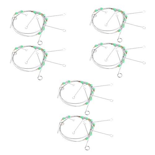 Limtula 6 Stück Anti Wicklungs Drehschnur Anti Bites Angelschnur Drahtvorfach Meeresangelhaken Stahl Rigs Drahtvorfach Angelhaken Meeresangelhaken Stahl Rigs Drahtvorfach von Limtula