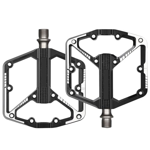 Limtula Aluminiumlegierung Fahrräder Flache Pedale rutschfeste Breite Flache Pedale Doppellager Radfahren Plattform Pedale Für Rennrad von Limtula