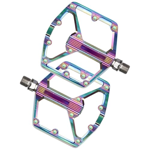 Limtula Aluminiumlegierung Fahrräder Flache Pedale rutschfeste Breite Flache Pedale Doppellager Radfahren Plattform Pedale Für Rennrad von Limtula