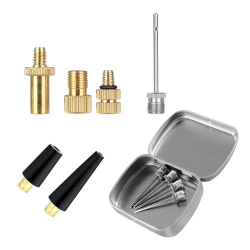 Limtula Kugelpumpen-Nadel-Set, Fahrradreifenventile, Adapter, Nadeldüsenadapter, Fahrradreifenfüller, Luftpumpen, Nadeladapter von Limtula