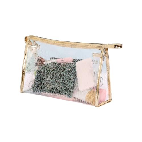 Limtula Transparente Make-up-Tasche aus PVC, wasserdicht, mit Kulturbeutel, perfekt für Reisen und den täglichen Gebrauch, weiß von Limtula