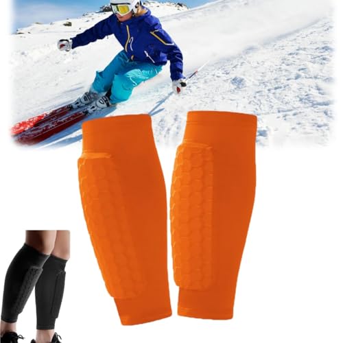 Ski Shin Guards Socks Pads, Breathable Elastic Anti-Collision Leggings for Skiing, Shin Guards Soccer Adult von LinZong