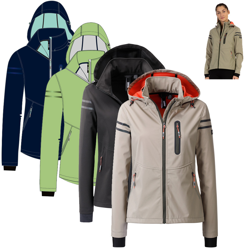 LPO - 3 Lagen Softshell Stretch Jacke mit abnehmbarer Kapuze - Vanessa von Linea Primero