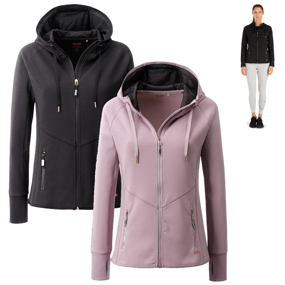 LPO - Damen Stretch Sportjacke, modisch und funktionell mit Kapuze - Karlotta von Linea Primero