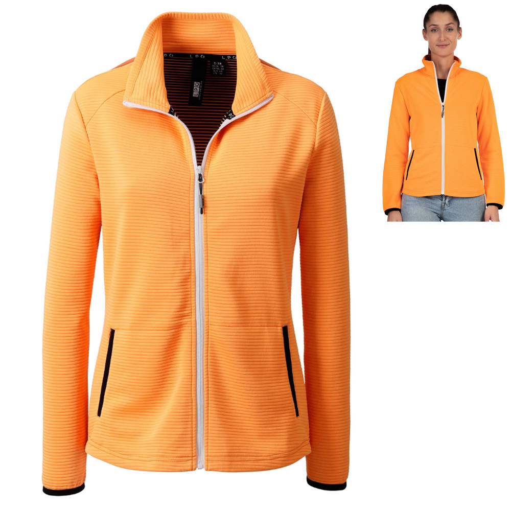 LPO - funktionelle, Microfaser Stretch Fleecejacke Xara, orange von Linea Primero