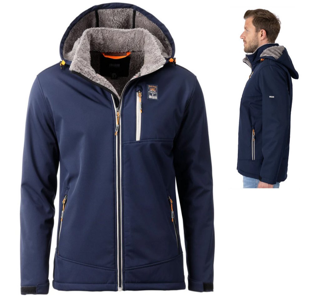 Linea Primero Trekkingjacke LPO - 3Lagen Softshell Jacke mit kuschligem Hochflorfleece Laron, navy Linea Primero Trekkingjacke LPO - 3Lagen Softshell Jacke mit kuschligem Hochflorfleece Laron, navy von Linea Primero