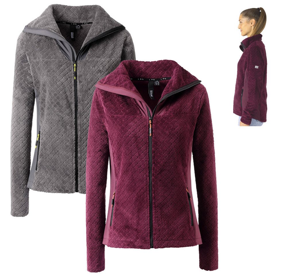 Linea Primero Trekkingjacke LPO - funktionelle, modische, flauschige Hybrid Fleece Jacke Tessa von Linea Primero