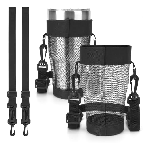 Linkidea 2er-Pack Netz-Trägerhalter für Trinkgläser, kompatibel mit 30oz YETI Rambler, Greens Steel Beast, RTIC Tumbler, leichte Wasserflaschen-Netztasche mit 59'' langem Riemen für isolierte Becher Linkidea 2er-Pack Netz-Trägerhalter für Trinkgläser, kompatibel mit 30oz YETI Rambler, Greens Steel Beast, RTIC Tumbler, leichte Wasserflaschen-Netztasche mit 59'' langem Riemen für isolierte Becher von Linkidea