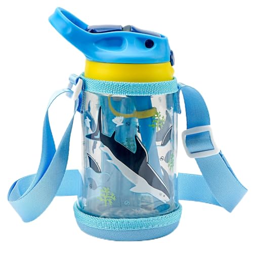 Linkidea Transparenter Wasserflaschenhalter, kompatibel mit Contigo 400 ml, Yeti Rambler Jr. 340 ml, Owala FreeSip Kinderflaschen, transparenter Flaschenträgergurt, von Linkidea