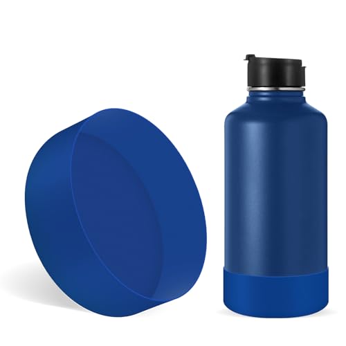 Linkidea Wasserflaschen-Schutzhülle, kompatibel mit Hydro Flask Wide Mouth 64oz, Growler 64oz, Silikon-Wasserflaschen-Unterhüllenschutz, Flaschenstoßstange (Hellrosa) (Kobalt) von Linkidea
