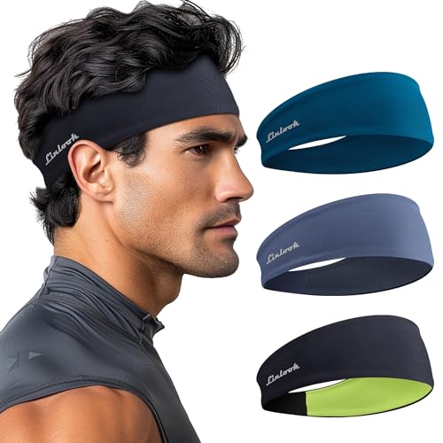 Sport Stirnband für Herren und Damen - rutschfest Schweißband Stirn für Workout Fitness Joggen Laufen Radfahren Wandern und Basketball- Elastisch Comfy Sport Haarband Sport Stirnband für Herren und Damen - rutschfest Schweißband Stirn für Workout Fitness Joggen Laufen Radfahren Wandern und Basketball- Elastisch Comfy Sport Haarband von Linlook