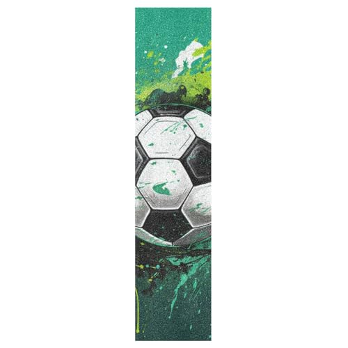 Linnyio Cooler Grüner Fußball Skateboard-Sticker Perfekt für Board Individualisierung Skateboard-Griptape-Blätter Blasenfreie Anti-Rutsch-Tapes für Mädchen Jungen von Linnyio