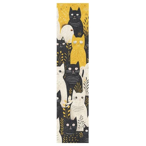 Linnyio Schwarz-Weiß-Katzen-Cartoon Skateboard-Sticker Perfekt für Board Individualisierung Skateboard-Griptape-Blätter Blasenfreie Anti-Rutsch-Tapes für Mädchen Jungen Linnyio Schwarz-Weiß-Katzen-Cartoon Skateboard-Sticker Perfekt für Board Individualisierung Skateboard-Griptape-Blätter Blasenfreie Anti-Rutsch-Tapes für Mädchen Jungen von Linnyio