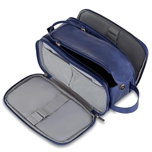 Trendige und funktionale praktische Kosmetiktasche mit Mehreren Fächern for Reisen und Organisieren(Color:Blue) von Linsomo