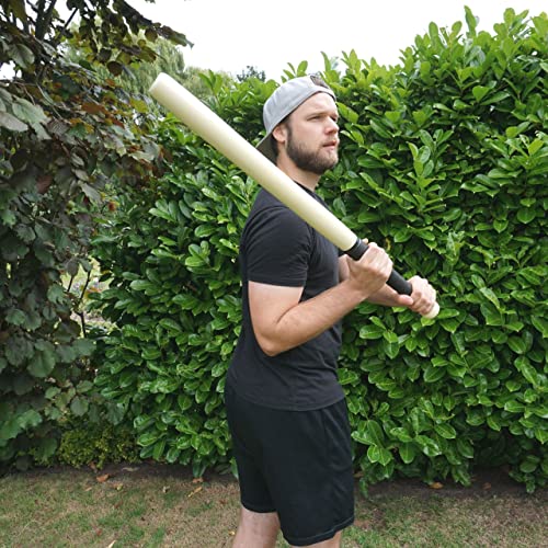 LionSports Baseballschläger aus Holz – Große 34 Zoll Baseball-schläger – Lange 86 cm Profi Baseballschläger – Mit Rutschfestem Griff (Beige) von LionSports