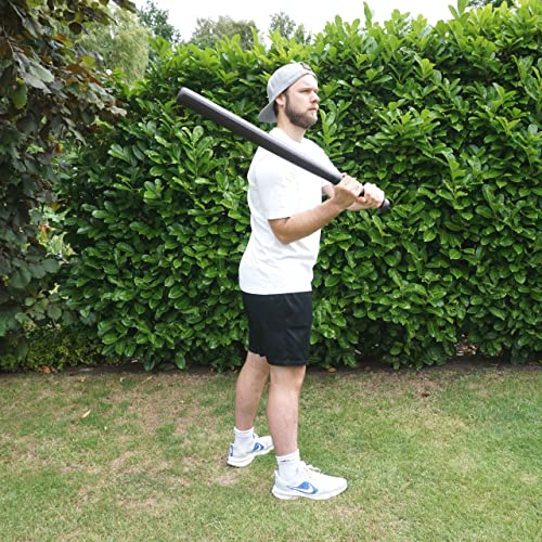 LionSports Baseballschläger aus Holz – Große 34 Zoll Baseball-schläger – Lange 86 cm Profi Baseballschläger – Mit Rutschfestem Griff (Schwarz) von LionSports