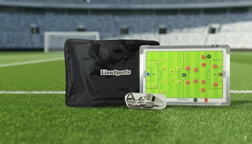LionSports Profi Taktiktafel Fußball - Mit Zonenfeld zum Endlosdruck - Mit Tragetasche und Trillerpfeife - Verbessern Sie Ihre Spieler - Für Perfektes Stellungsspiel - Fussball Taktiktafel LionSports Profi Taktiktafel Fußball - Mit Zonenfeld zum Endlosdruck - Mit Tragetasche und Trillerpfeife - Verbessern Sie Ihre Spieler - Für Perfektes Stellungsspiel - Fussball Taktiktafel von LionSports