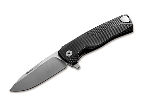 LionSteel 01LS139 Taschenmesser ROK Aluminium Schwarz Satin, Klingenlänge: 8,6 cm, Mehrfarbig von LionSteel