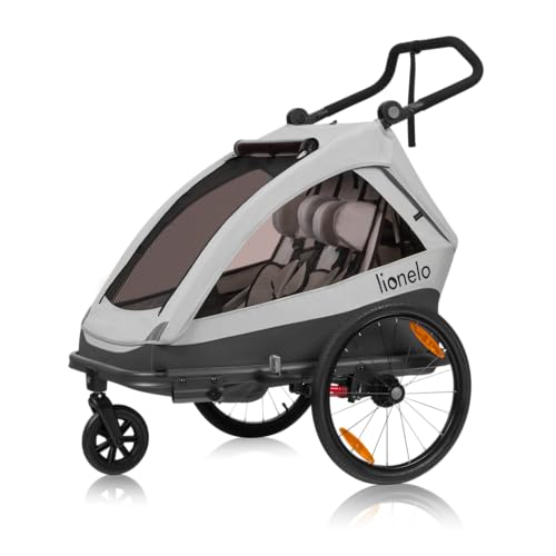 LIONELO CAMA Kinderanhänger 2-in-1 Fahrradanhänger mit Kinderwagenfunktion für 1 oder 2 Kinder im Alter von 6 Monaten bis 6 Jahren Gewicht 2x22 kg, Federung, große Räder Wasserdichtes Verdeck LIONELO CAMA Kinderanhänger 2-in-1 Fahrradanhänger mit Kinderwagenfunktion für 1 oder 2 Kinder im Alter von 6 Monaten bis 6 Jahren Gewicht 2x22 kg, Federung, große Räder Wasserdichtes Verdeck von Lionelo