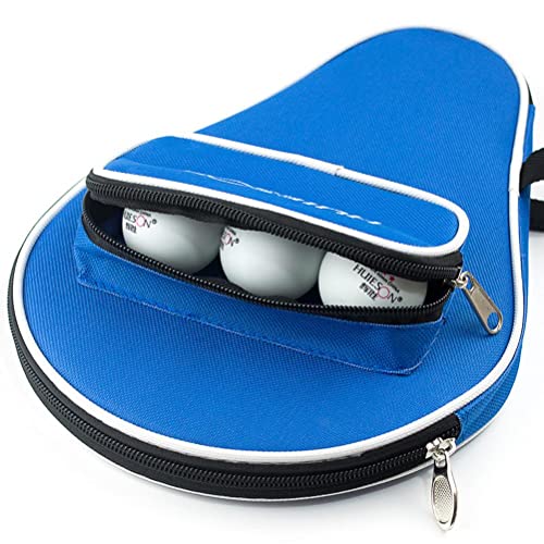 Lipeed Tischtennis Schlägerhülle, Ping Pong Paddel Tasche mit Kugel Aufbewahrung, Schlägerhülle für Schläger, extra Ballfach für 3 Bälle, wasserdichtem Innen-Liner-Schutz von Lipeed