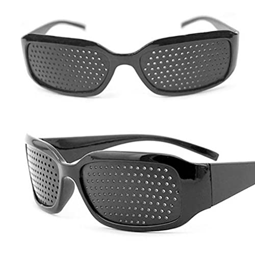 Raster Brille Löcher Lochbrille für Augen-Training und Entspannung Kunststoff Anti-Müdigkeits-Augenübungs-Korrekturbrille für Sport von Lipeed