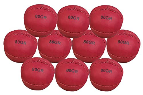 lisaro Wurfball 10er Set aus Leder 80gramm weiß. oder 80gramm rot Wurf Ball – Schlagball ideal für Bundesjugendspiele für Schulen, Vereine und Wettkämpfe, Wurfübungen lisaro Wurfball 10er Set aus Leder 80gramm weiß. oder 80gramm rot Wurf Ball – Schlagball ideal für Bundesjugendspiele für Schulen, Vereine und Wettkämpfe, Wurfübungen von lisaro
