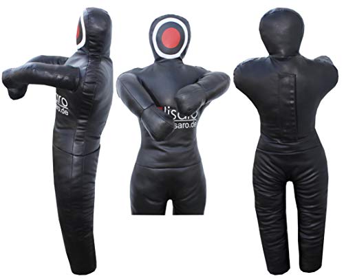 LISARO Wurfpuppe Ringerpuppe Judopuppe Ringerdummy Puppe Werfen Bodenkampf MMA Ringen aus Kunstleder GEFÜLLT Farbe: schwarz 160CM LISARO Wurfpuppe Ringerpuppe Judopuppe Ringerdummy Puppe Werfen Bodenkampf MMA Ringen aus Kunstleder GEFÜLLT Farbe: schwarz 160CM von lisaro