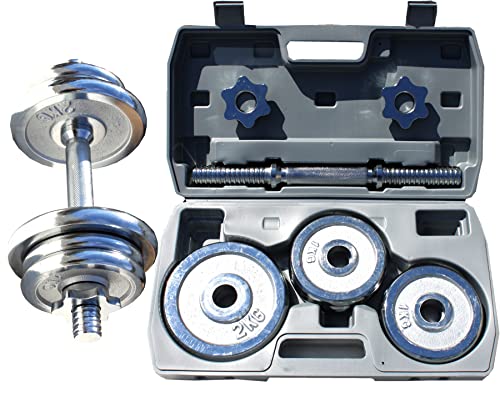 Lisaro Kurzhantel-Set | 10kg Chrom Hantel | 2x Sternverschlüsse | 6 Chrom-Hantelscheiben | Perfekt für’s Home-Gym Lisaro Kurzhantel-Set | 10kg Chrom Hantel | 2x Sternverschlüsse | 6 Chrom-Hantelscheiben | Perfekt für’s Home-Gym von Lisaro