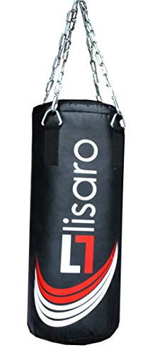 Lisaro Profi Boxsack/Sandsack, Jugend Boxsack, inkl. Vierpunkt-Kette, Size 70 X 30cm, Ca.12 kg gefüllt Lisaro Profi Boxsack/Sandsack, Jugend Boxsack, inkl. Vierpunkt-Kette, Size 70 X 30cm, Ca.12 kg gefüllt von lisaro
