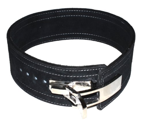 LISARO Profi Gewichthebergürtel KDK Gürtel aus Rindsleder mit Schnalle, Weightlifting Lever Belt für Fitness Powerlifting Krafttraining Bodybuilding, mit 8.5cm / 10cm Höhe, Frauen und Männer (M) von lisaro