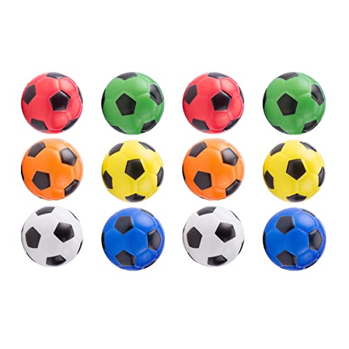 Lisher 12 Stück, bunt, Handfußball, kleiner Übungsball, weich, elastisch, Anti-Stress-Ball für Kinder, kleiner Ball, Spielzeug für Erwachsene, Massage von Lisher
