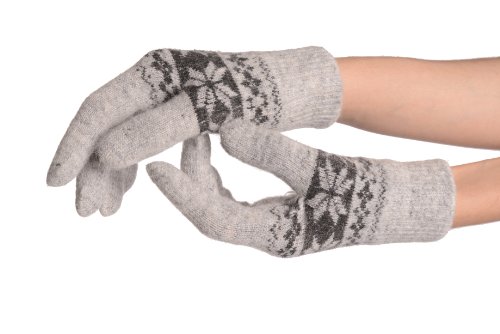 Angora Grey Fair Isle Knitted Gloves - Grau Handschuhe Einheitsgroesse Angora Grey Fair Isle Knitted Gloves - Grau Handschuhe Einheitsgroesse von LissKiss