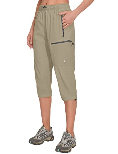 Little Donkey Andy Damen 3/4 Capri Trekkinghose Schnelltrocknend Shorts Leichte Atmungsaktiv Kurze Wanderhose mit Reißverschlusstasche Khaki 3XL Little Donkey Andy Damen 3/4 Capri Trekkinghose Schnelltrocknend Shorts Leichte Atmungsaktiv Kurze Wanderhose mit Reißverschlusstasche Khaki 3XL von Little Donkey Andy