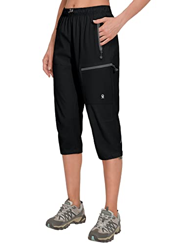 Little Donkey Andy Damen 3/4 Capri Trekkinghose Schnelltrocknend Shorts Leichte Atmungsaktiv Kurze Wanderhose mit Reißverschlusstasche Schwarz XXL Little Donkey Andy Damen 3/4 Capri Trekkinghose Schnelltrocknend Shorts Leichte Atmungsaktiv Kurze Wanderhose mit Reißverschlusstasche Schwarz XXL von Little Donkey Andy
