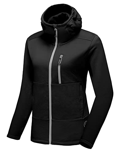 Little Donkey Andy Damen Jacke Fleece Strickjacke Strickfleece Outdoor Sweatshirt Wandern Kapuze Schwarz XS Little Donkey Andy Damen Jacke Fleece Strickjacke Strickfleece Outdoor Sweatshirt Wandern Kapuze Schwarz XS von Little Donkey Andy