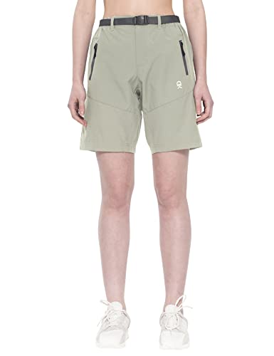 Little Donkey Andy Damen Leichte Bermuda Shorts Schnelltrocknend Cargo Stretch Kurze Hose für Wandern, Golf, Camping, Reisen, Kakhi XS von Little Donkey Andy