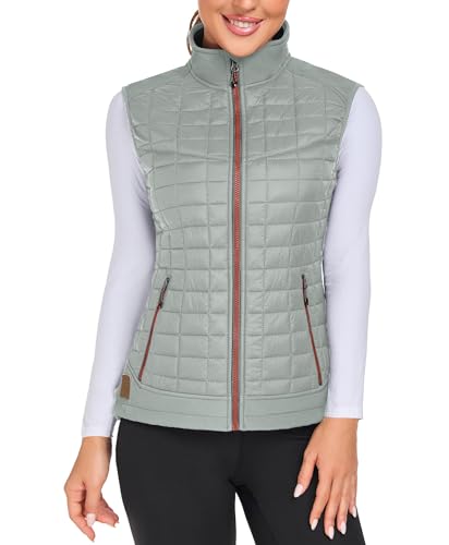 Little Donkey Andy Leichte Puffer Weste Damen Warme Ärmellose Outdoorjacke Wandern Reisen Laufen, Light Gray M Little Donkey Andy Leichte Puffer Weste Damen Warme Ärmellose Outdoorjacke Wandern Reisen Laufen, Light Gray M von Little Donkey Andy