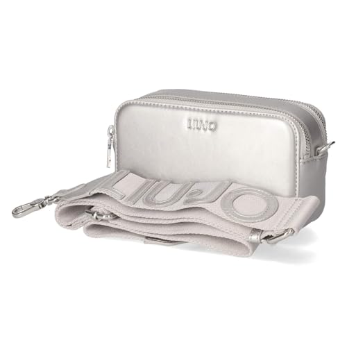 Liu Jo Damen Camera Bag/Schultertasche/Umhängetasche RHIDI S Silber Synthetik, Größe:-, Farbauswahl:Silber/Platin von Liu Jo