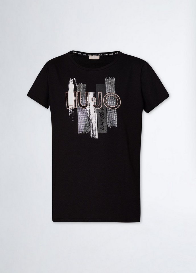 Liu Jo T-Shirt - Shirt - Kurzarmshirt - T-Shirt mit Logo und Strass Liu Jo T-Shirt - Shirt - Kurzarmshirt - T-Shirt mit Logo und Strass von Liu Jo