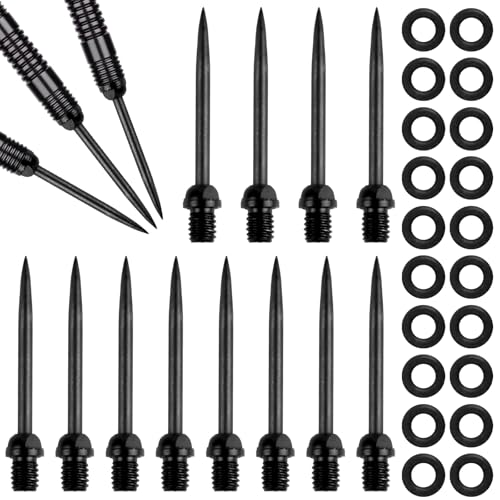 Steeldart Spitzen, 12 STK Dartspitzen Steel Stahlspitzen mit Gewinde, Metallspitze Steel Dartpfeile Spitzen, Steeldartspitzen, Steeldarts Spitzen für Dartpfeile Umrüsten Softdart, mit 20 Gummiringe Steeldart Spitzen, 12 STK Dartspitzen Steel Stahlspitzen mit Gewinde, Metallspitze Steel Dartpfeile Spitzen, Steeldartspitzen, Steeldarts Spitzen für Dartpfeile Umrüsten Softdart, mit 20 Gummiringe von LiuHancsqd