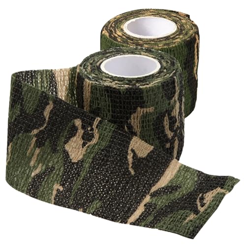 Liummrcy Bandage Wrap, Tarnbänder, 2pcs 14,8ft Lange Selbstklebende Camo-Wrap, elastisches Camo-Klebeband, cutable wiederverwendbares Camo-Formband für Outdoor-Sportklettercamping Liummrcy Bandage Wrap, Tarnbänder, 2pcs 14,8ft Lange Selbstklebende Camo-Wrap, elastisches Camo-Klebeband, cutable wiederverwendbares Camo-Formband für Outdoor-Sportklettercamping von Liummrcy