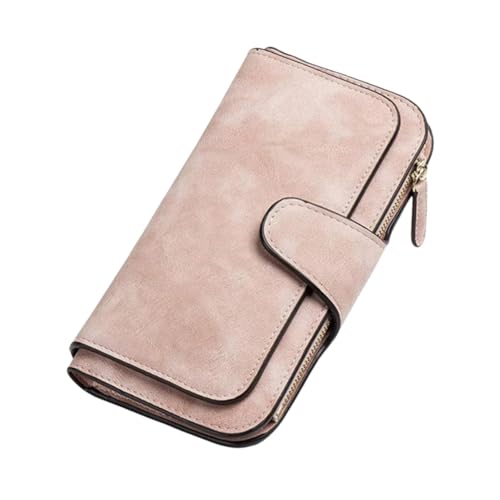 Liummrcy Kreditkartenhalterin für Frauen, Frauen Leder Brieftasche Lange Kapazitäts Geldbeutel Matte Handheld Card Bag Rosy Rosy von Liummrcy